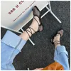 2021 Ladies Sexy Mesh Sandals Shoes Summer Thin High Heels Pumps Women Square Toe Ankle Strap Gladiator Romen Outdoor Sandals