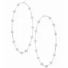 Zubehör Neue Mode Boho Weiße Perle Runde Kreis Creolen Frauen Große Größe Ohrringe Perlenohrring für Frauen