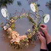 Christmas Decorations 10m Roll DIY Gold Leaf Wreath Decoration Year 2022 Decor Cloth Flower Rattan Wedding Party For Home