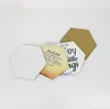 Diy sublimação porta coaster em branco copos de madeira copo pads mdf anunciar presente promoção amor rodada flor em forma de tapetes de copo sxa11