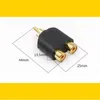 Converter RCA Male to 2RCA Female AV Audio Y-Splitter Plug Adapter 1 Male to 2 Female Extender Connector