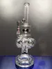 Big heady glass bong recycler water pipe thick base water pipe oil rig water bong with titanium nail zeusartshop