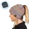 Vendita all'ingrosso Autunno Inverno Donne colorate Cappelli di lana lavorati a maglia Antivento Elastico Morbido Addensare Cappello caldo Berretti a maglia Berretto a sfera DH0630 T03