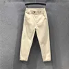 Arrivée Summer Femmes Harem Pantalon tout assorti Casual Coton Denim Taille élastique Plus Taille Jaune Blanc Jeans D321 210629