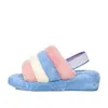 Australische pantoffels Australië pluis ja slide Designer slipper damesplatform mini Harig Bont sneeuw Halve Sandalen Mode puffer keep 823749895