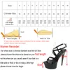 Casual fashion trend women sandals high heel 15cm new pointed car model platform buckle super high heel stiletto pole dancing