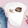 Kobiety koszulki dla kobiet graficzne estetyczne śmieszne Camisas Mujer 90S Fashion Cartoon Druku