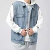 Gilet di jeans Giacca da uomo in cotone Abbigliamento Primavera Estate Moda Gilet Maschile Jeans casual Vintage Cappotti coreani Top 210925