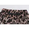 Surmiitro longa saia plissada mulheres com cápsula de cobra de leopardo para primavera outono senhoras coreano cintura alta maxi saia feminina 210712