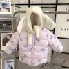 2021 New full printed cartoon pattern with cotton down coat jacket inside, super thick and warm in winter for girls & boys
