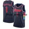 Jame 1 s Harden Jersey 2022 Joel 21 embiid Allen 3 Iverson Maglie da basket Blu Bianco Rosso Nero Ricamo s S M L XL XXL Alta qualità