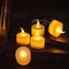 Luci da tè a LED Candele votive senza fiamma Candela Lampadina tremolante Piccole candele elettriche finte per tè Realistiche per regalo da tavola di nozze