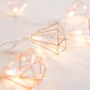 سلاسل Lumiparty LED ROSE GOLD HEXAGONS hexagons سلسلة الضوء لحفل الزفاف ديكور المنزل دافئ الأبيض