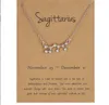 Collier du zodiaque pour femmes, 12 constellations, signe d'horoscope, étoile en Zircon, galaxie, balance, astrologie, cadeau avec carte de détail