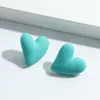 Coloré géométrique coeur boucle d'oreille coréen couleur bonbon émail boucles d'oreilles pour les femmes à la mode mignon Simple bijoux cadeau
