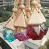 Car Essential Oil Diffuser 9 Colors Bag Clothes Ornaments Air Freshener Pendant Empty Glass Bottle Perfume2503215