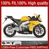 사출 밝은 노란색 금형 바디 for aprilia rsv4 rsv1000r rsv 1000 rsv-1000 R 16-19 차체 40no.3 rsv1000 r rr 16 18 19 rsv1000rr 2016 2017 2018 2018 2019 OEM 페어링