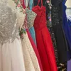 Biała dziewczyna suknia konkursowa 2022 Ballgown Freading Crystals Ab Stone