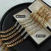 Bracelets de charme 18 K Acier inoxydable CZ Crystal Bracelets de haute qualité Gold Couleur Bijoux élégant bracelet de chaîne en métal pour femme cadeau