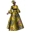 2021 Vestidos robes africaines pour femmes Dashiki élégant robe de soirée grande taille sans bretelles vêtements traditionnels africainsWY2868