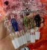 Neueste bunte Schädel Glas Ölbrenner Rohr Pyrex Bong Wasserpfeifen 14mm männlich für Bubbler Wasserpfeifen Bongs
