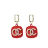 Boucles d'oreilles Stud Stud Designer Boucles d'oreilles Ear Stud Marque 18K Plaqué Or Designers Géométrie Lettres Mode Femmes Cristal Boucle D'oreille De Noce Jewerlry Classique ER0325