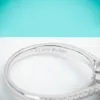 S925 Silver Harmony Band Ring Solste avec une forme ovale et un diamant pour les femmes de bijourie de mariage ont un sac de velet PS36141109509