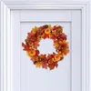 Autumn Harvest Halloween Wreath Fake Flowers Simulation Wreath Home Door Decor Ornament Festival Wall Hanging Pendant 211104