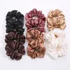 6 pz/set Raso di Seta di Colore Solido Scrunchies Fasce Elastiche Dei Capelli Delle Donne Delle Ragazze Accessori Per Capelli Titolare Coda di Cavallo Cravatte R di Grande Formato qualità