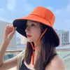 Women Fashion Big Brim Solid Color Double-sided Sun Fisherman Hat Men Cotton Breathable Outdoor Travel Bucket Hats