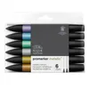 Winsor Newton Promarkers Twin Tip Marker Pens 6 Couleurs 12 Couleurs Blender Artist Brush Pen Y200709