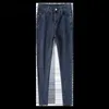 Jeans gris femme taille haute femmes maigre mode coréen lavé enduit denim crayon pantalon stretch jean noir plus taille 210720