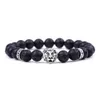 8mm Volcanic Stone Buddha Head Lion Head Bracelet Yoga Energy Stone Seven-pulse Wheel Bracelet