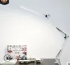 Lampada da scrivania pieghevole a LED in metallo con clip su morsetto leggero Lampada da tavolo dimmerabile a braccio lungo 3 colori regolabili per computer da lettura in soggiorno