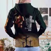 남자의 후드 스웨터 예수 화재 까마귀 3D 인쇄 패션 남자 스웨터 유니섹스 지퍼 풀오버 ​​캐주얼 자켓 트랙