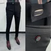 Мужские стройные брюки брюки Business Dress Prant Social Wedding Bonders Fashion мужская одежда растяжение Pantalon Homme classique295r