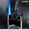 Montre coupe-vent Briquet torche à gaz Flamme bleue Jet Briquets Recharge Butane Beau LED de grande valeur Lumières froides Design de mode Gadgets pour fumer