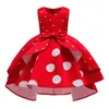 Girl's Dresses Ichildren's Bowknot Dress Party Girls Wedding Present Birthday 3-10 år Halloween