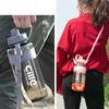 Sport Water Bottle BPA Free Drinking with Straw 1L 2L Plastic for 210914