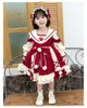 Baby Girls Lolita Vintage Robe Automne Enfants Princesse Robes pour bébés Anniversaire Baptême Robes de bal Enfants Boutique Vêtements 210331