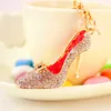 Ny Rhinestone High Heel Shoe Keychain Rhinestone Crystal Purse Bil Key Chain Bag Dekorativ Alloy Keyring G1019