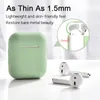 Airpod Case [Front LED widoczna] Ochronna pokrywa silikonowa i skóra kompatybilna z Case Apple Airpods