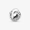 100% 925 Sterling Silver Logo & Heart Bands Spacer Charms Fit Original European Charm Bracelet Fashion Women Wedding Engagement Je258f