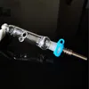 Nektör Toplayıcı Mini Cam Bong ile 10mm 14mm Titanyum Tırnak Plastik Keck Dab Petrol Kuleleri Küçük Su Borusu NC Kitleri NC12 Sigara El Borular