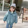 Bebek Kış Kızlar Kapüşonlu Trençkotlar Sıcak Giyim Çocuk Çocuk Kız Snowsuit 2021 Pamuk Ceket Parka TZ991 H0910