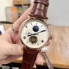 2024 Ny högkvalitativ lyxig herrklocka Fem nål Big Wheel Mechanical Watch Designer Watch Big Brand Leather Strap Fashion