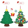 Décorations de noël 30 LED lumières colorées bricolage feutre arbre décor père noël enfants jouets noël suspendus ornements 2022 ans cadeaux