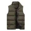 남성용 파카 스 2021 새로운 가을 겨울 남성 조끼 재킷 다운 수컷 면화 따뜻한 민소매 양복 조끼 오버 코트 라이너 Gilet Y22