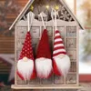 Décorations d'arbre de noël en peluche Gnome poupée pendentif suspendu ornement nouvel an fête fournitures décor à la maison