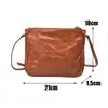 HBP ATOOO Top-Layer Cowleather Art Pequena Slant Saco, Retro Personalidade Saco De Ombro Simples, Bolsa De Couro Feito à Mão